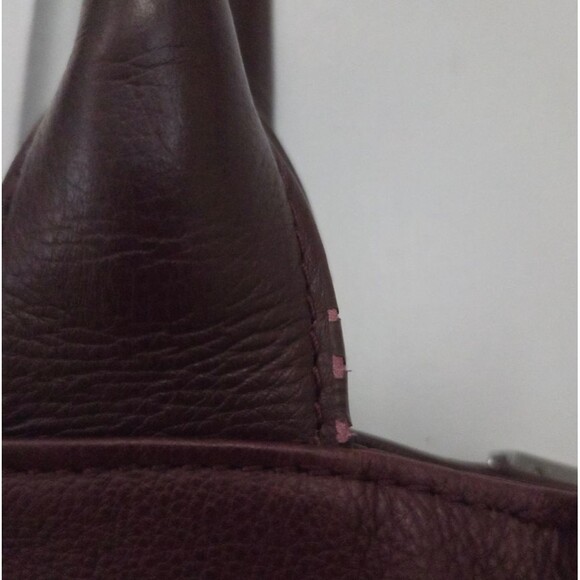 Sondra Robert Plum Burgundy Leather Tall Tote - Picture 11 of 13